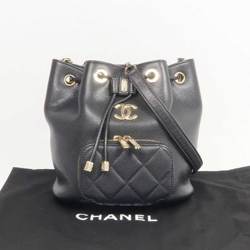 CHANEL 牛皮皮革Materasse Shoulder Bag金扣鏈帶肩背袋-16