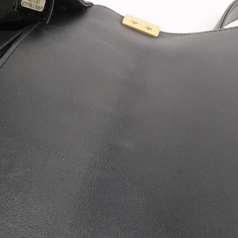 CHANEL 羊皮皮革Boy 20金扣鏈帶肩背袋-18