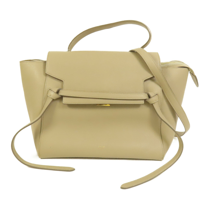 CELINE 牛皮皮革Mini Belt Bag金扣手挽肩背兩用袋-0