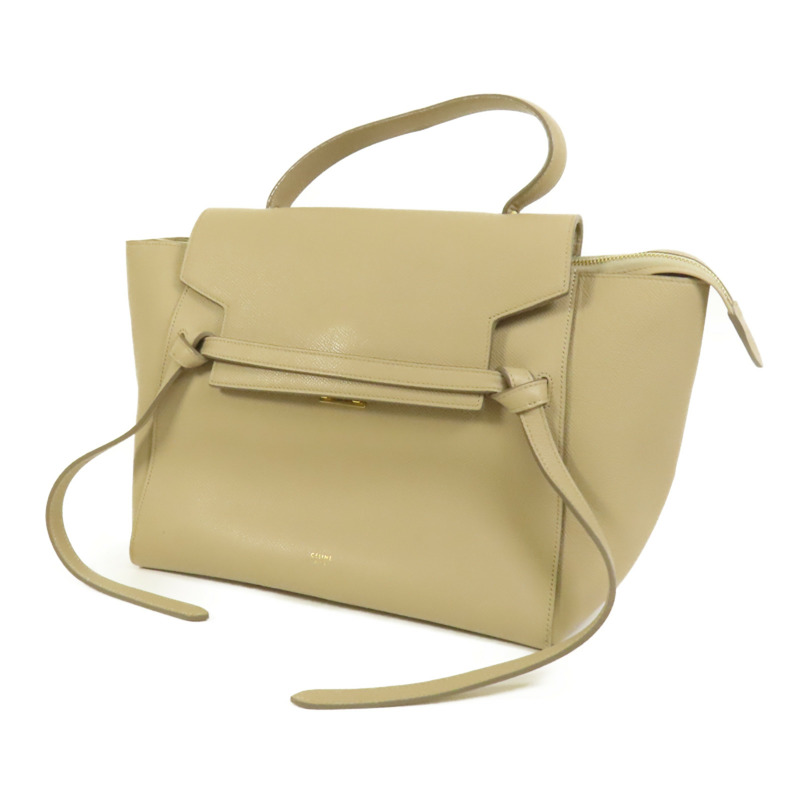 CELINE 牛皮皮革Mini Belt Bag金扣手挽肩背兩用袋-2