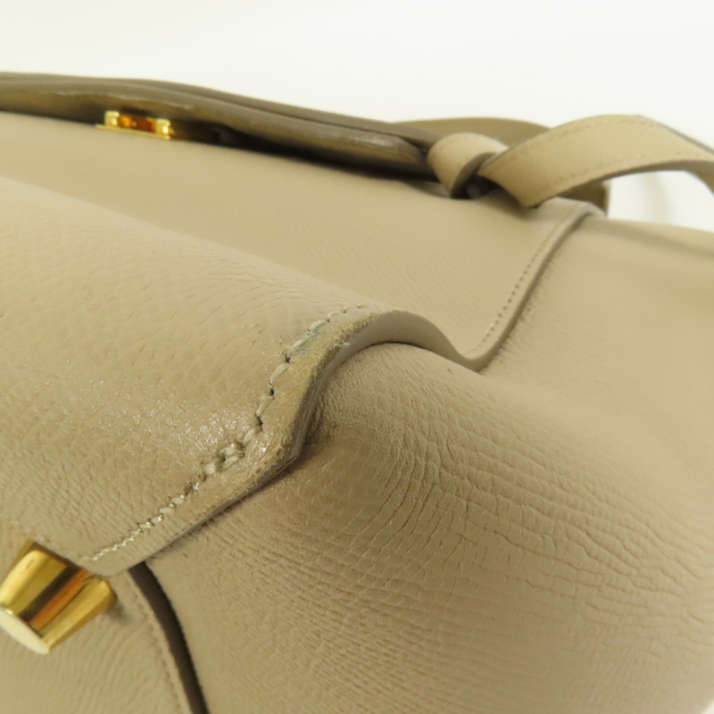 CELINE 牛皮皮革Mini Belt Bag金扣手挽肩背兩用袋-9