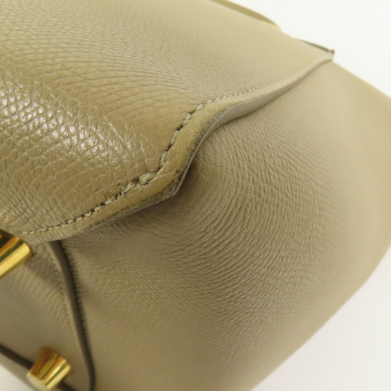 CELINE 牛皮皮革Mini Belt Bag金扣手挽肩背兩用袋-11