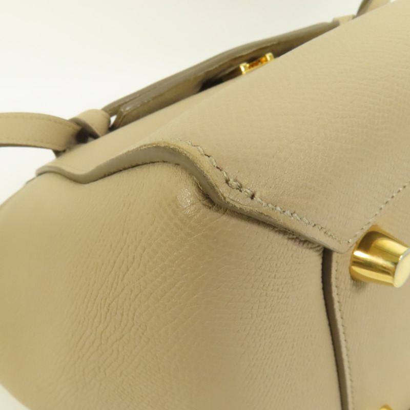 CELINE 牛皮皮革Mini Belt Bag金扣手挽肩背兩用袋-12
