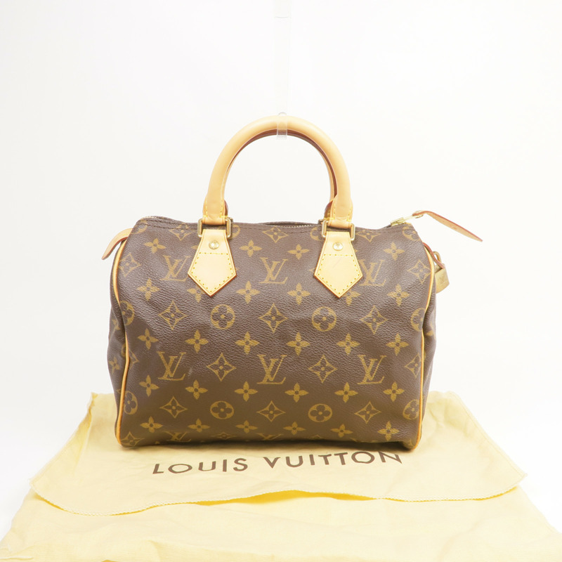 LOUIS VUITTON Monogram Speedy 25金扣手挽袋-11