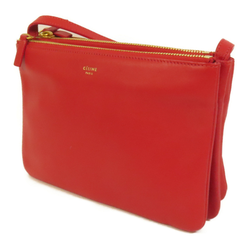 CELINE 羊皮皮革Trio金扣肩背袋-2