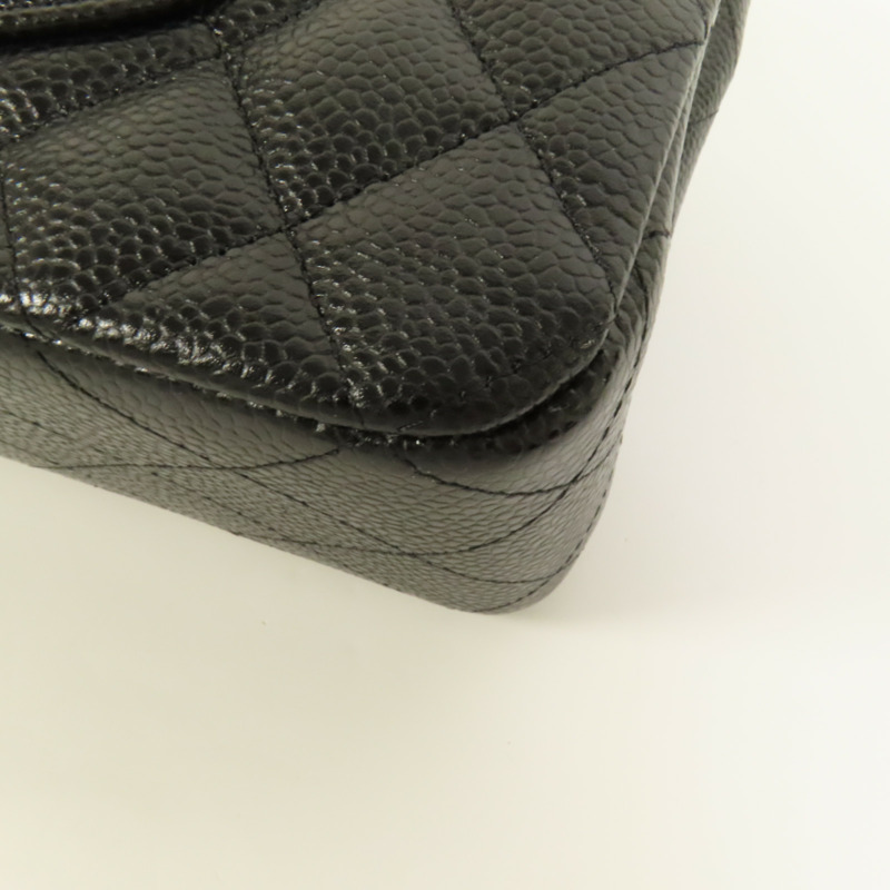 CHANEL 牛皮皮革Classic 25銀扣鏈帶肩背袋-11