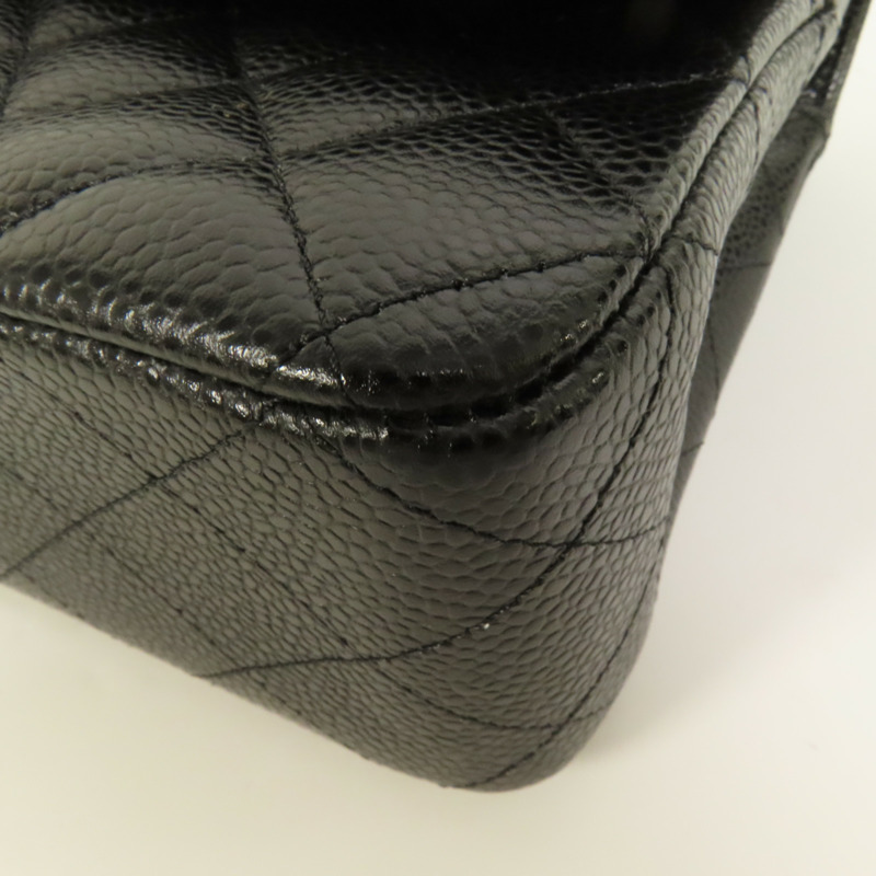 CHANEL 牛皮皮革Classic 25銀扣鏈帶肩背袋-13