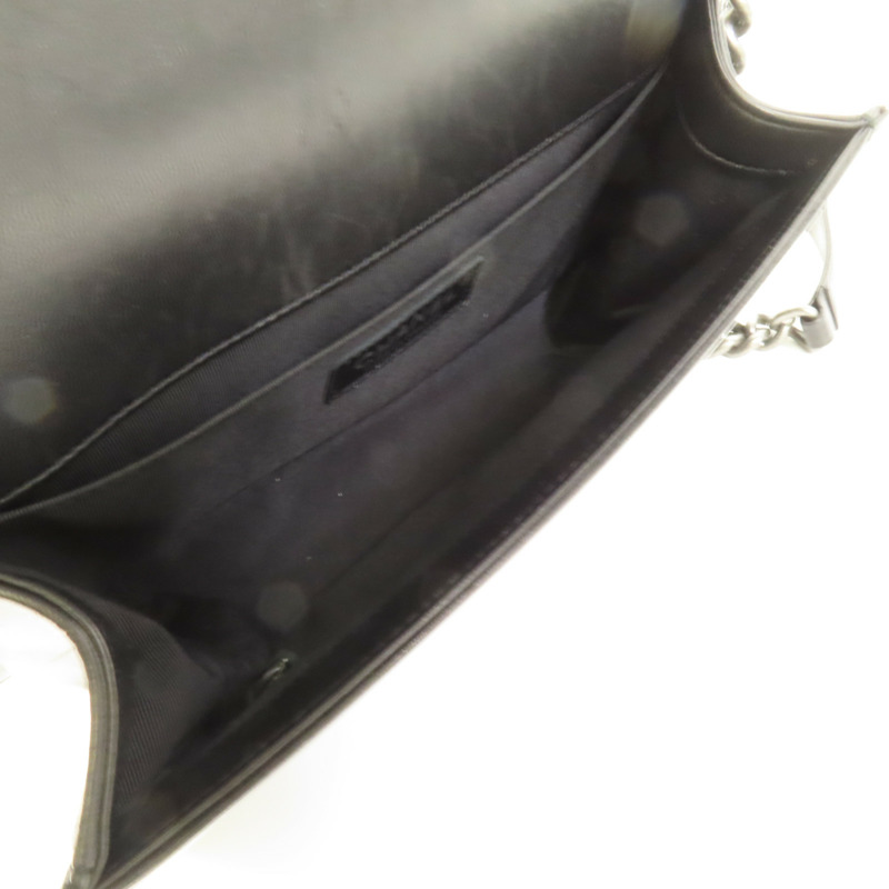 CHANEL 牛皮皮革Boy 25鏈帶肩背袋-5