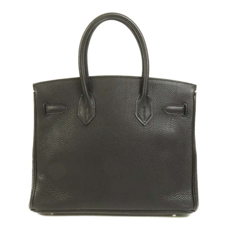 HERMES Togo皮革Birkin 30銀扣手挽袋Noir-1