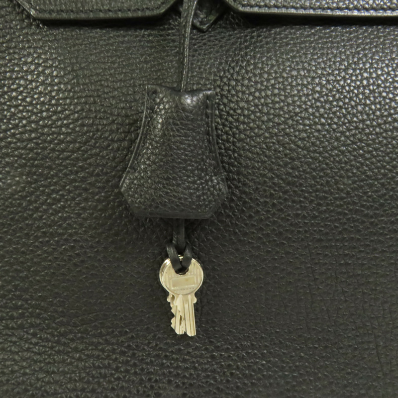 HERMES Togo皮革Birkin 30銀扣手挽袋Noir-6