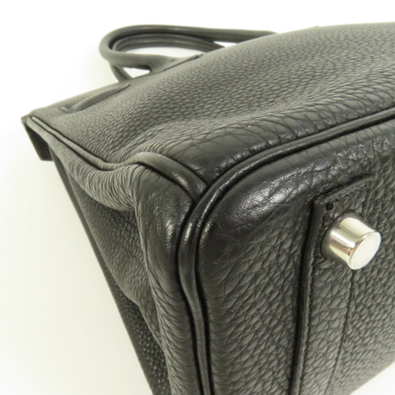 HERMES Togo皮革Birkin 30銀扣手挽袋Noir-14