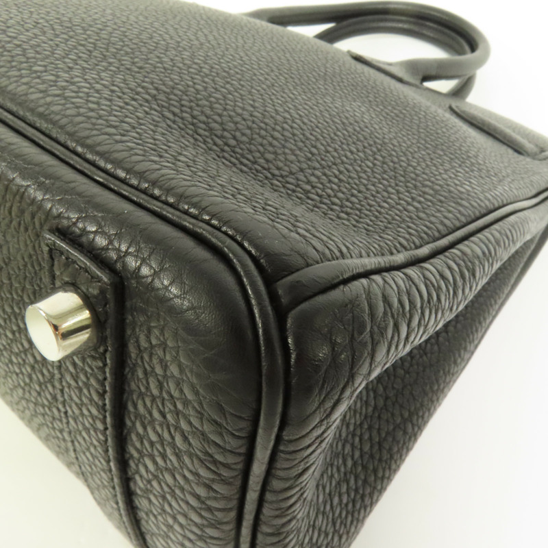 HERMES Togo皮革Birkin 30銀扣手挽袋Noir-15