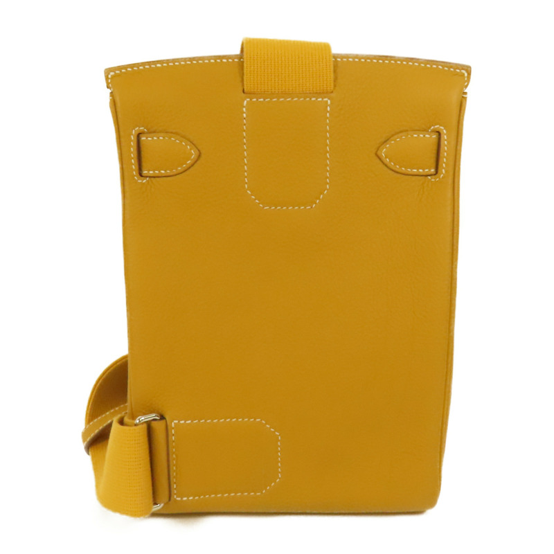 HERMES Togo皮革Hac A Dos PM銀扣背包Natural Sable-1