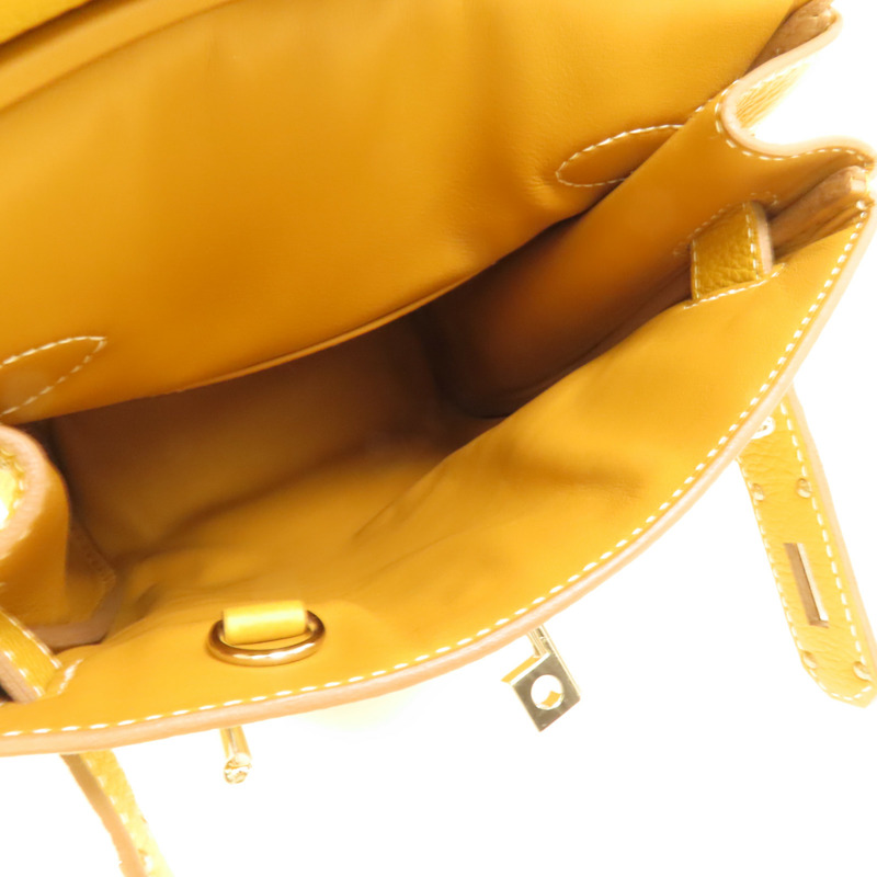 HERMES Togo皮革Hac A Dos PM銀扣背包Natural Sable-4