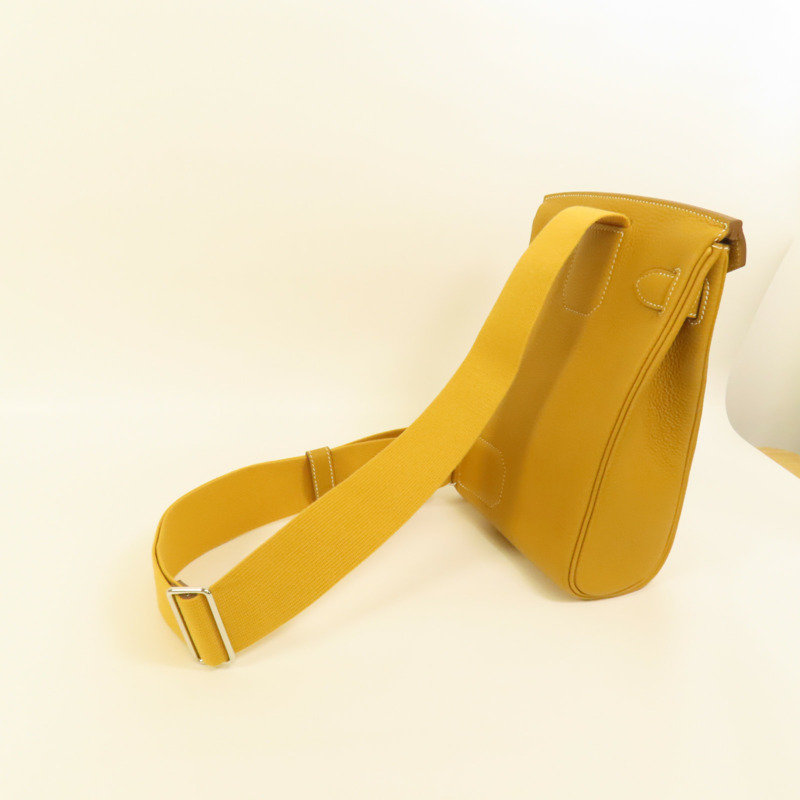 HERMES Togo皮革Hac A Dos PM銀扣背包Natural Sable-5