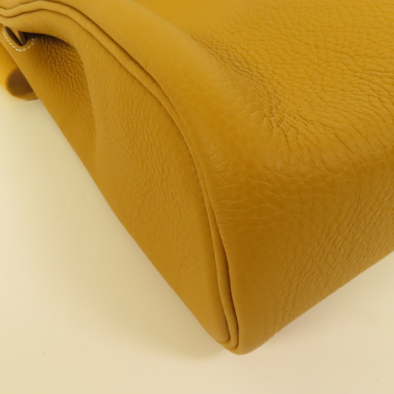 HERMES Togo皮革Hac A Dos PM銀扣背包Natural Sable-11