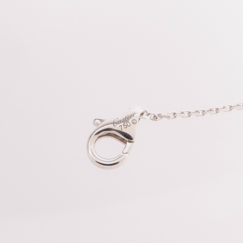 CARTIER 18K白金/陶瓷Trinity Necklace鑽石項鍊-6