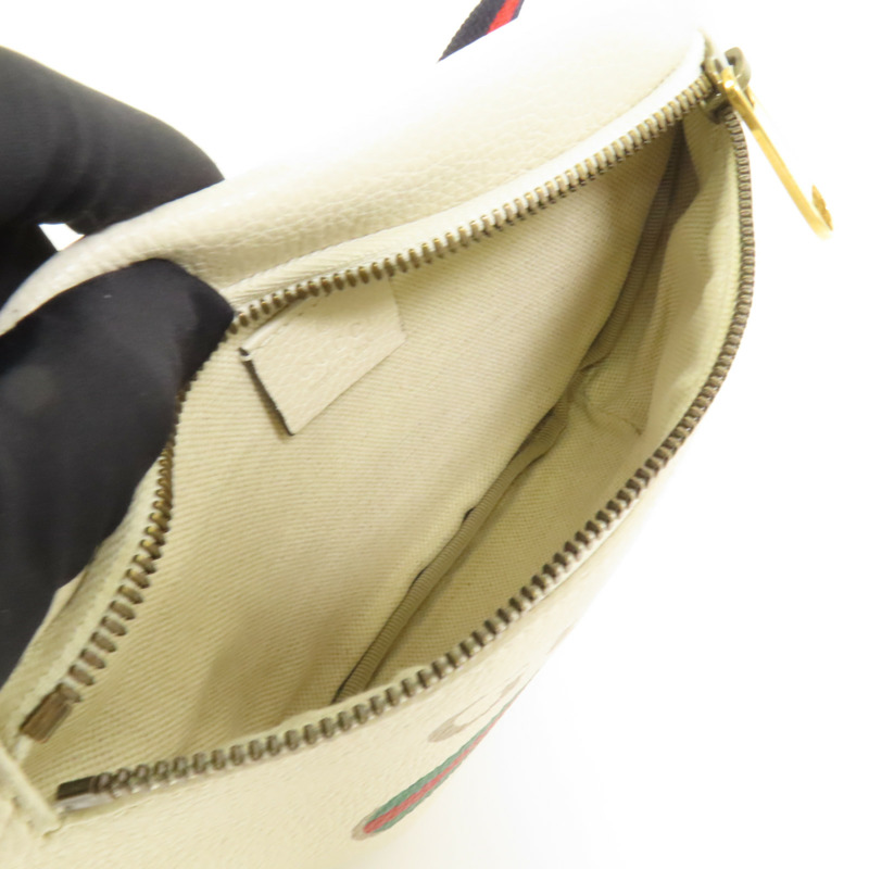 GUCCI 牛皮皮革Waist Bag金扣腰包-5