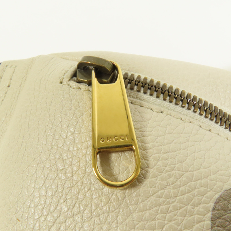 GUCCI 牛皮皮革Waist Bag金扣腰包-7