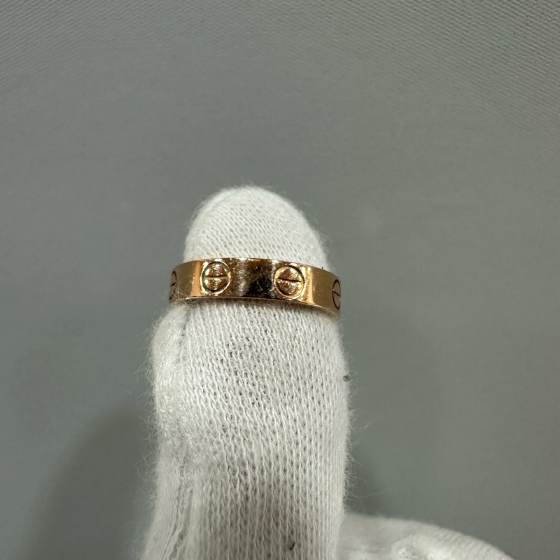 Cartier 黃K金LOVE細版戒指 47號-2