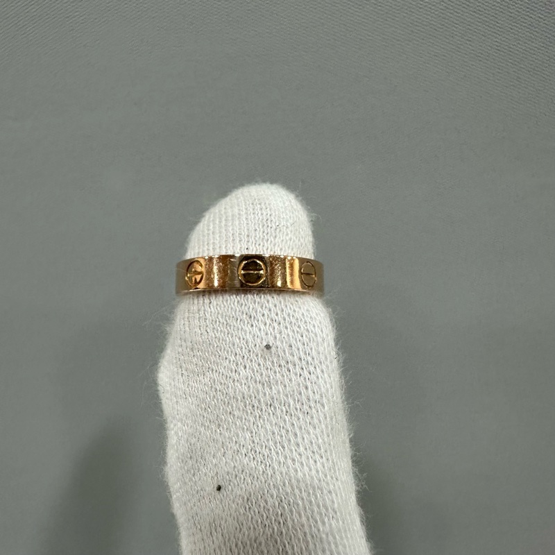 Cartier 黃K金LOVE細版戒指 47號-3
