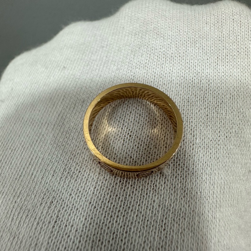 Cartier 黃K金LOVE細版戒指 47號-5