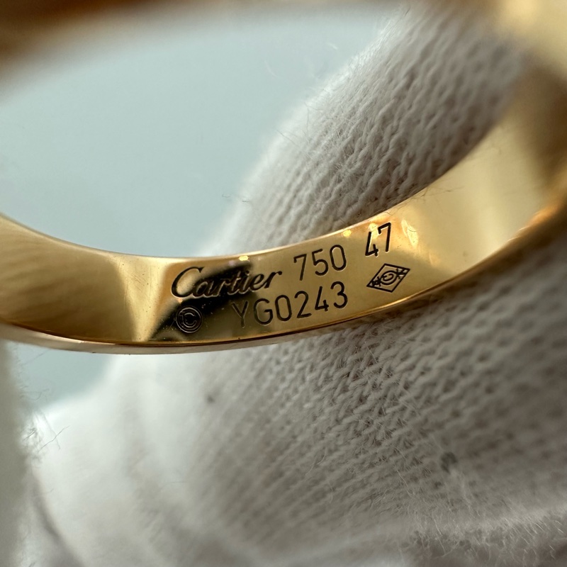 Cartier 黃K金LOVE細版戒指 47號-7