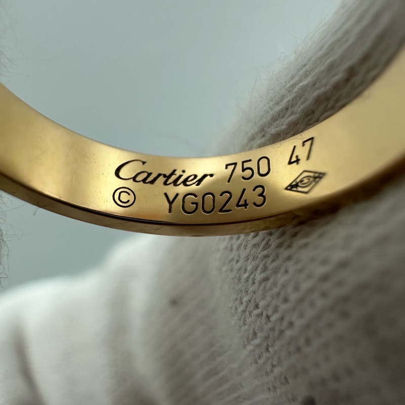 Cartier 黃K金LOVE細版戒指 47號-8