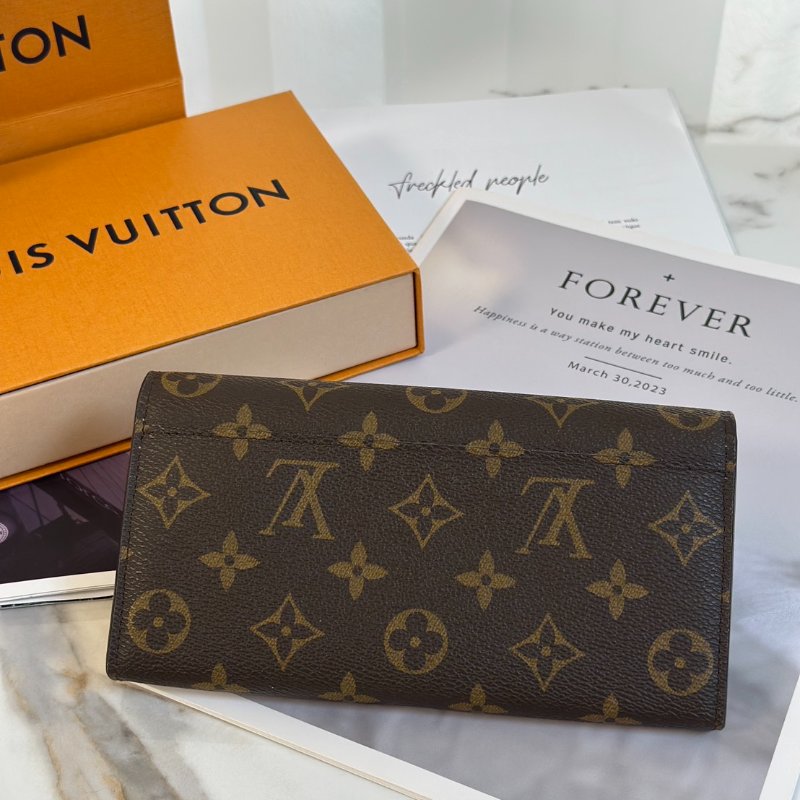 LOUIS VUITTON Sarah翻蓋長夾 - 芭蕾粉-4