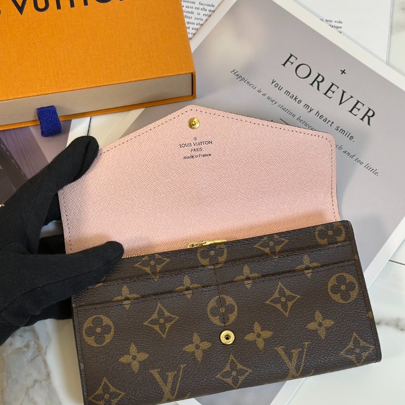 LOUIS VUITTON Sarah翻蓋長夾 - 芭蕾粉-5