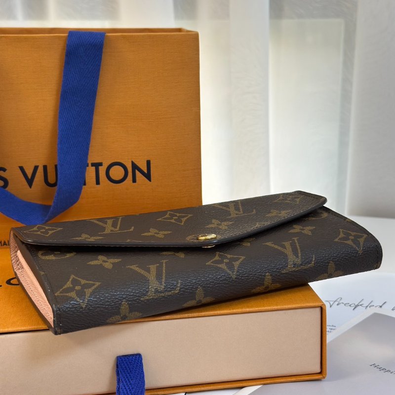 LOUIS VUITTON Sarah翻蓋長夾 - 芭蕾粉-7