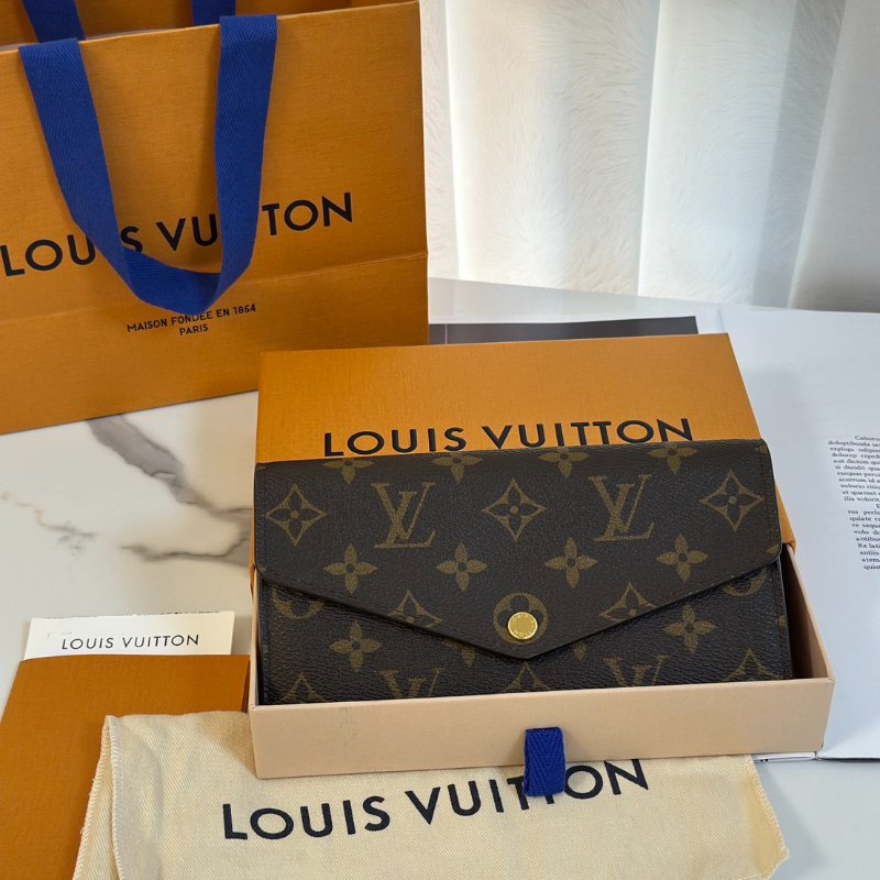 LOUIS VUITTON Sarah翻蓋長夾 - 芭蕾粉-8
