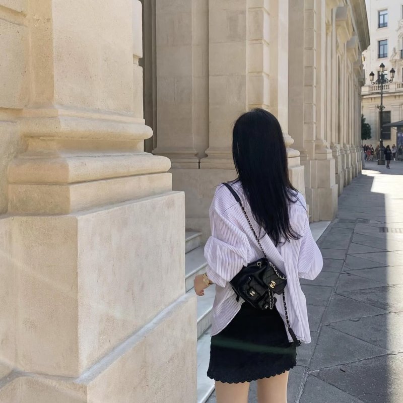 CHANEL Duma青蛙後背包 - 小號黑金-1