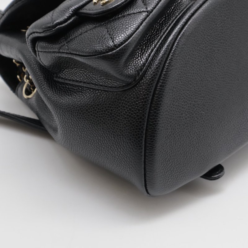 CHANEL Duma青蛙後背包 - 小號黑金-4