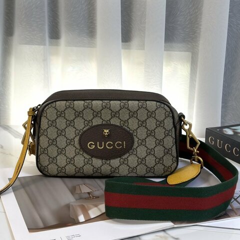 GUCCI Superme虎頭老花相機包