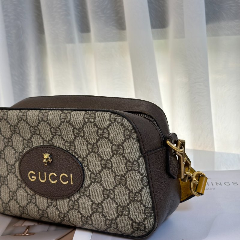 GUCCI Superme虎頭老花相機包-3