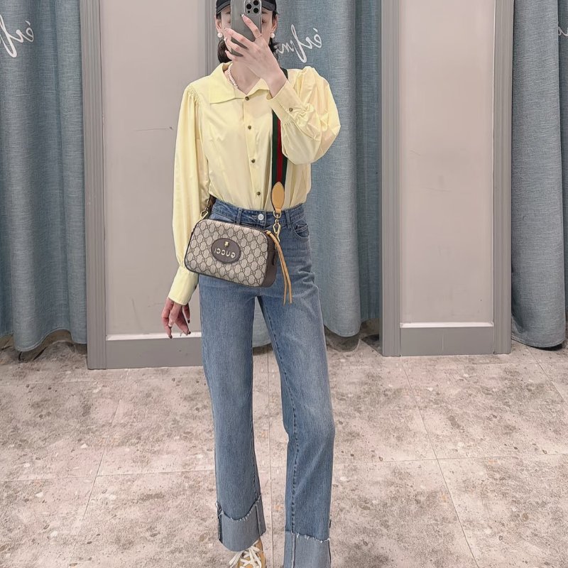 GUCCI Superme虎頭老花相機包-9