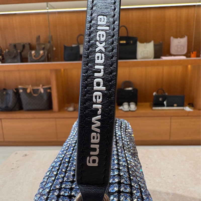 【奢華閃耀・魅力焦點】Alexander Wang heiress pouch 水晶網格晚宴包｜派對名媛必備｜極輕設計｜黑色晶鑽肩背包-2