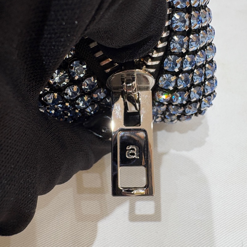 【奢華閃耀・魅力焦點】Alexander Wang heiress pouch 水晶網格晚宴包｜派對名媛必備｜極輕設計｜黑色晶鑽肩背包-8