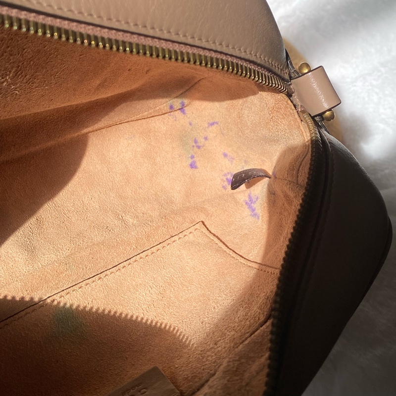 gucci marmont藕粉相機包-12