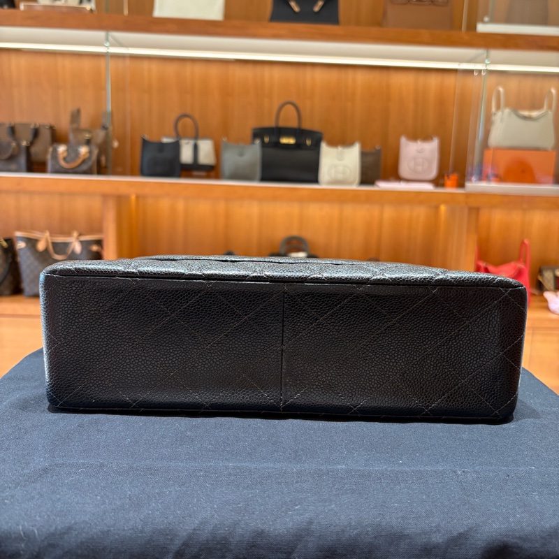 【經典不敗、雋永優雅】CHANEL Jumbo Classic Flap|黑色荔枝皮 CF30|金屬雙C金扣|香奈兒口蓋包-2