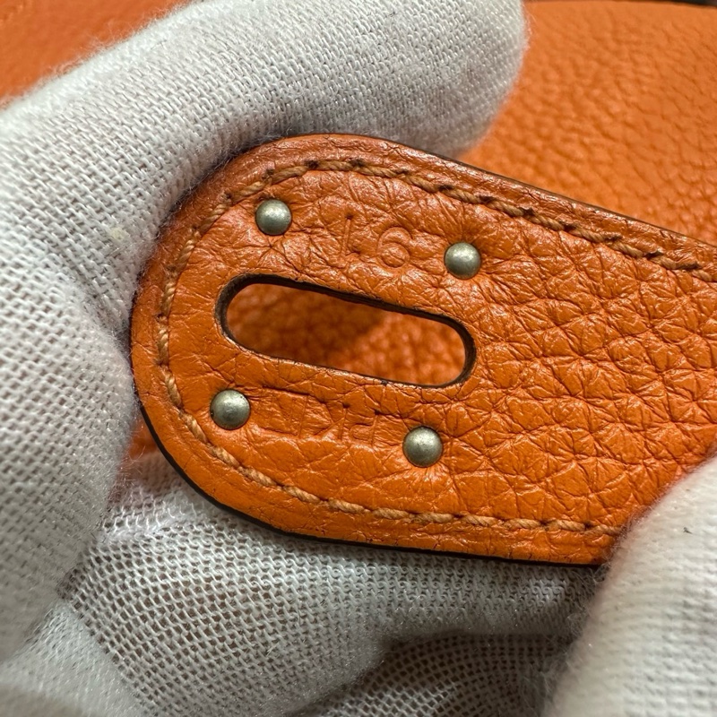 Hermes爱马仕橙色银扣Lindy30-7
