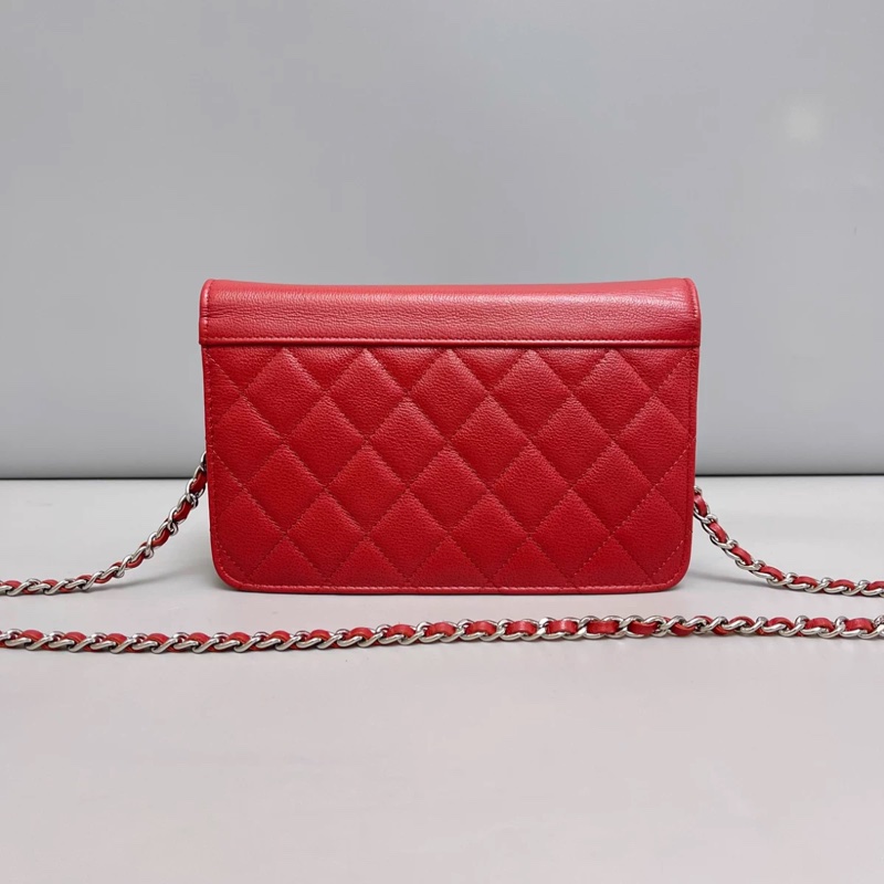 Chanel香奈兒 古巴系列荔枝紋鴛鴦扣woc-1