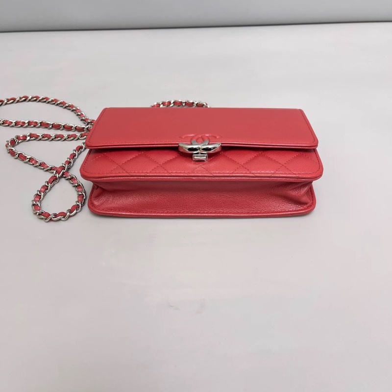 Chanel香奈兒 古巴系列荔枝紋鴛鴦扣woc-2