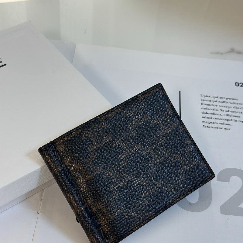 CELINE Triomphe凱旋帆布雙折皮夾-2