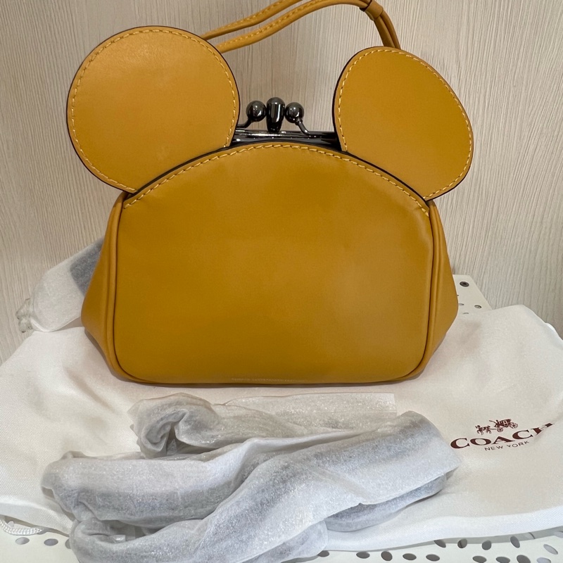 Coach*Disney 聯名芥末黃米奇包 孫芸芸同款 手提包 斜背包（全新收藏品）-0