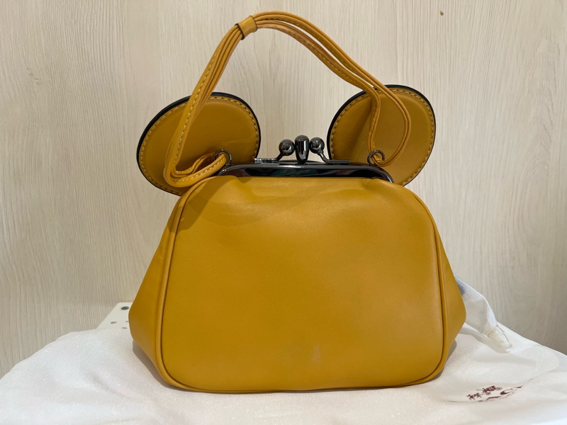 Coach*Disney 聯名芥末黃米奇包 孫芸芸同款 手提包 斜背包（全新收藏品）-1