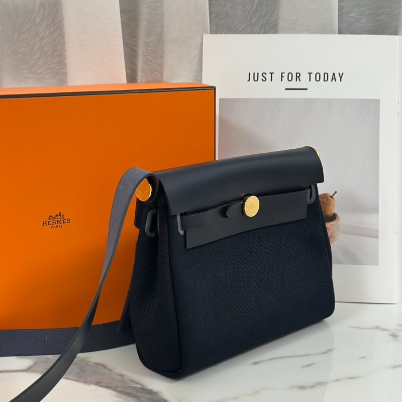 HERMES Herbag zip 20 - 深藍金 K-1