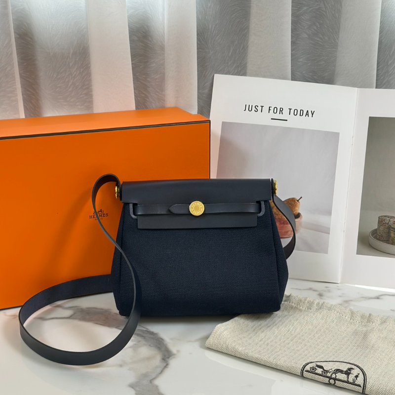 HERMES Herbag zip 20 - 深藍金 K-6