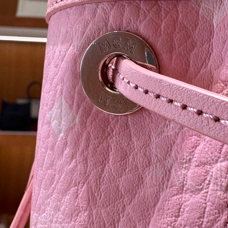 【百搭托特、雙面設計】MCM Reversible Liz Shopper|粉色 Visetos 圖騰帆布包|附內袋|肩背大容量購物袋-3